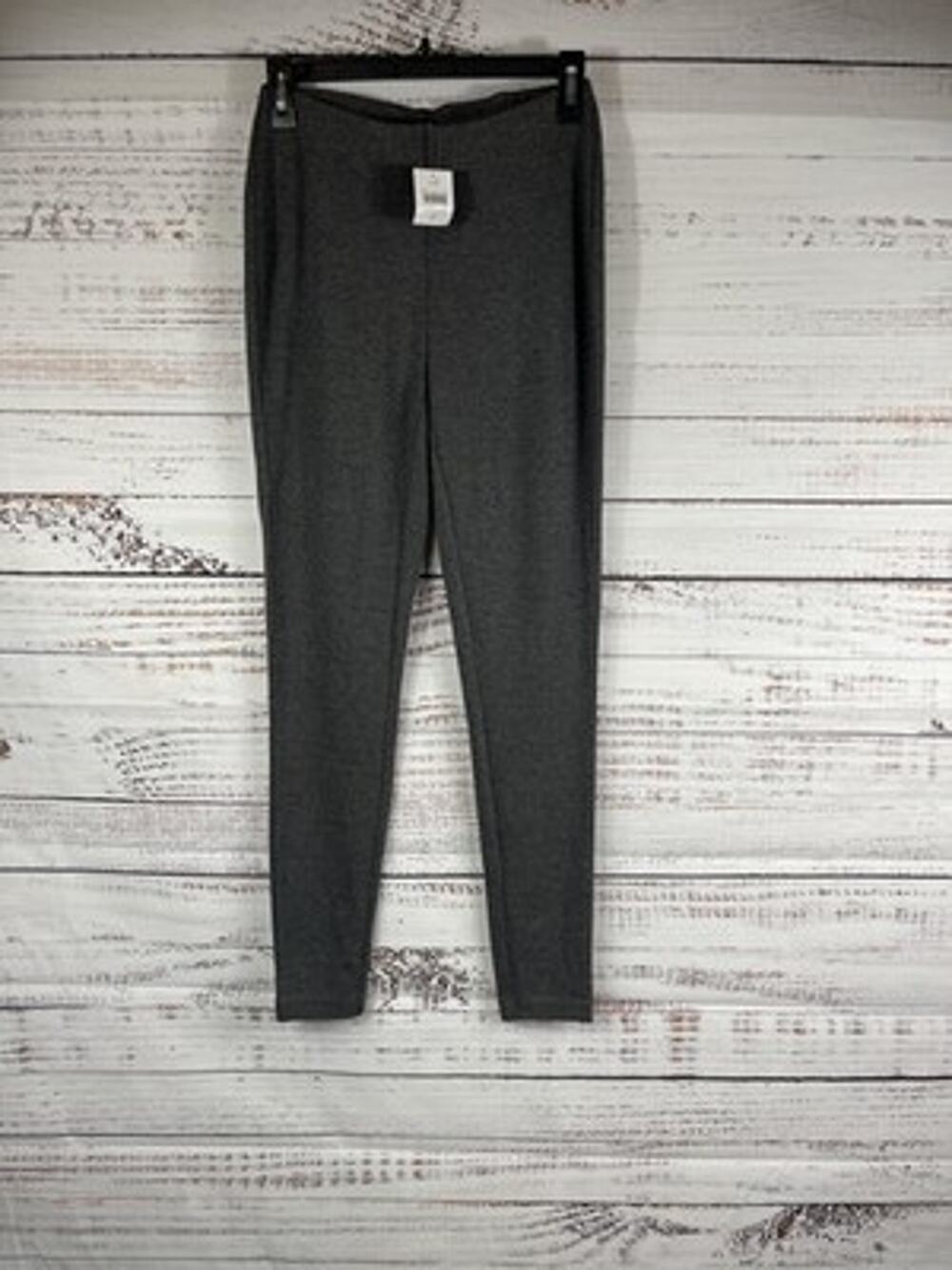 J Jill Ponte Leggings Womens XS Gray Geometric Ankle Elastic Waist Stretch Pants